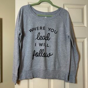 Gilmore Girls themed light weight Gray Sweatshirt with black lettering